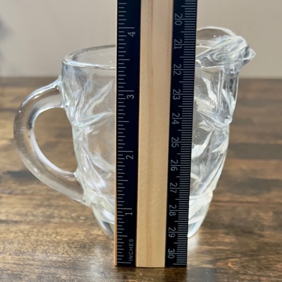 Vintage EAPC Anchor Hocking Glass Creamer with Handle Open Top 8 oz Capacity - Picture 7 of 7